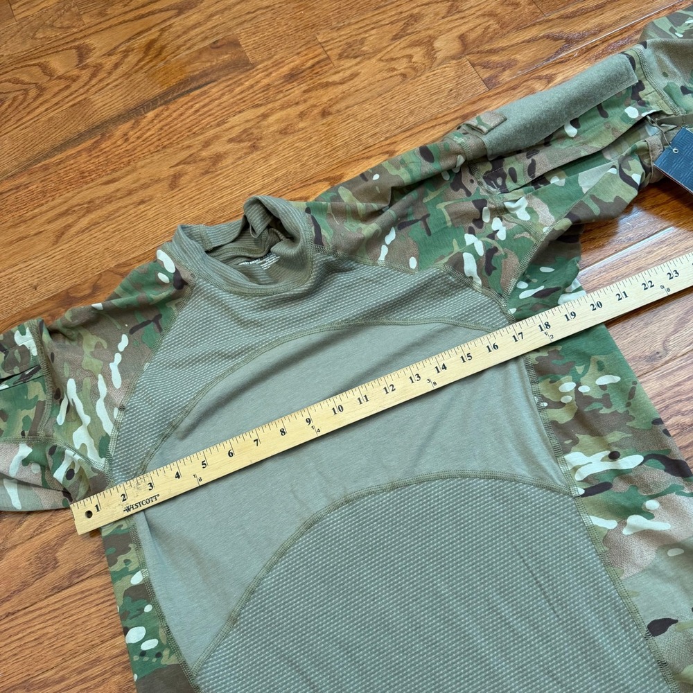 Massif Army Combat Shirt Large Flame Resistant Multicam Full Throttle NYC Logo - Picture 11 of 14